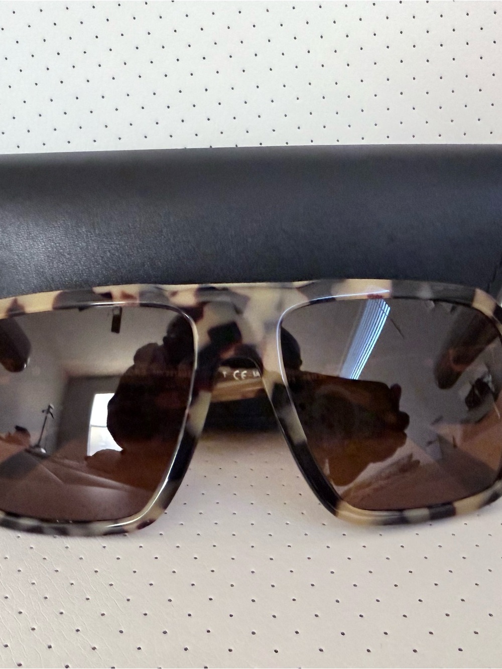 Michael Kors Tortoise Shell Oversized Sunglasses with Case - New